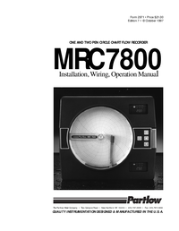 Thumbnail of document Manual - MRC 7800 Circular Chart Recorder